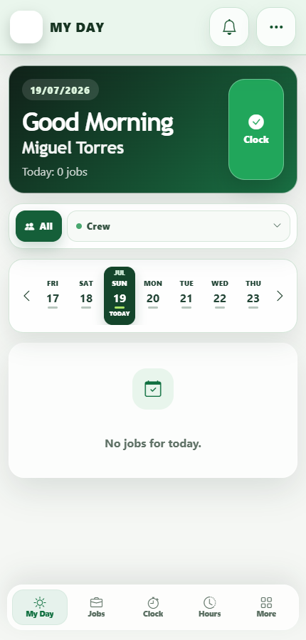 Vista móvil de Aureo Job
